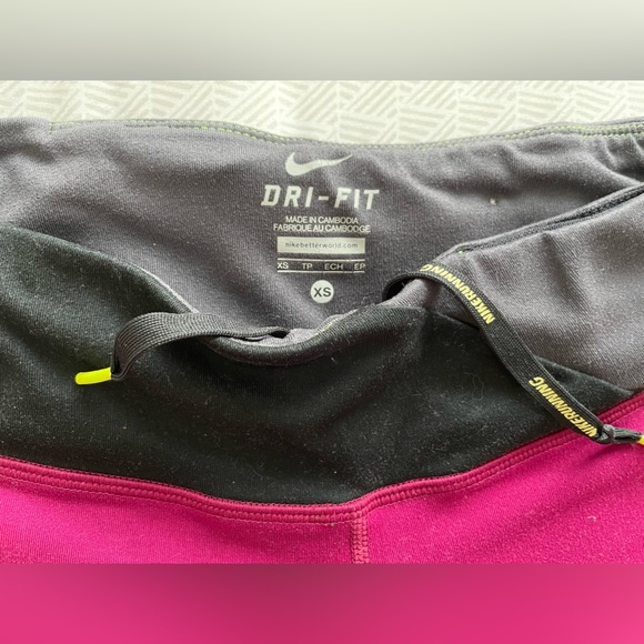 Nike Dri Fit Epic Running Tights Berry XS - Picture 3 of 11